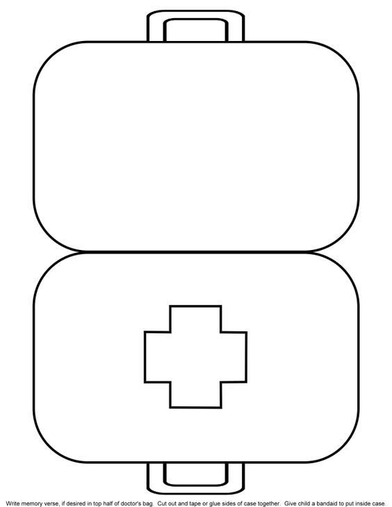 Printable Doctor Bag Craft Template