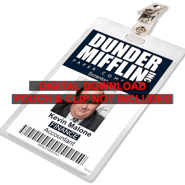 Printable Dunder Mifflin Id Badge Etsy