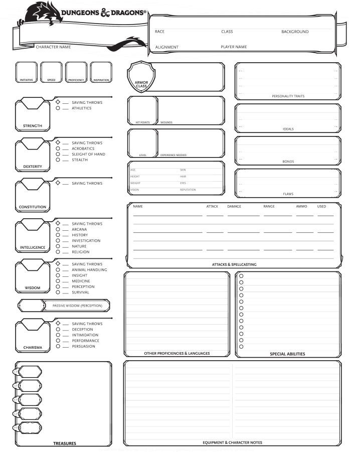 Printable Dungeons And Dragons 2Nd Addition Character Sheet Peggy W Printable Dungeons And Dragons 2Nd Addition Character Sheet Peggy W