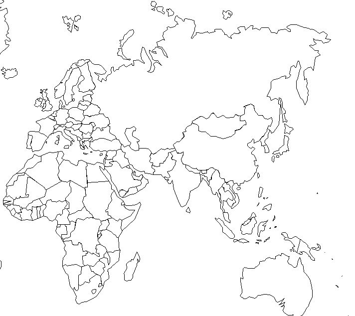Printable Eastern Hemisphere Map