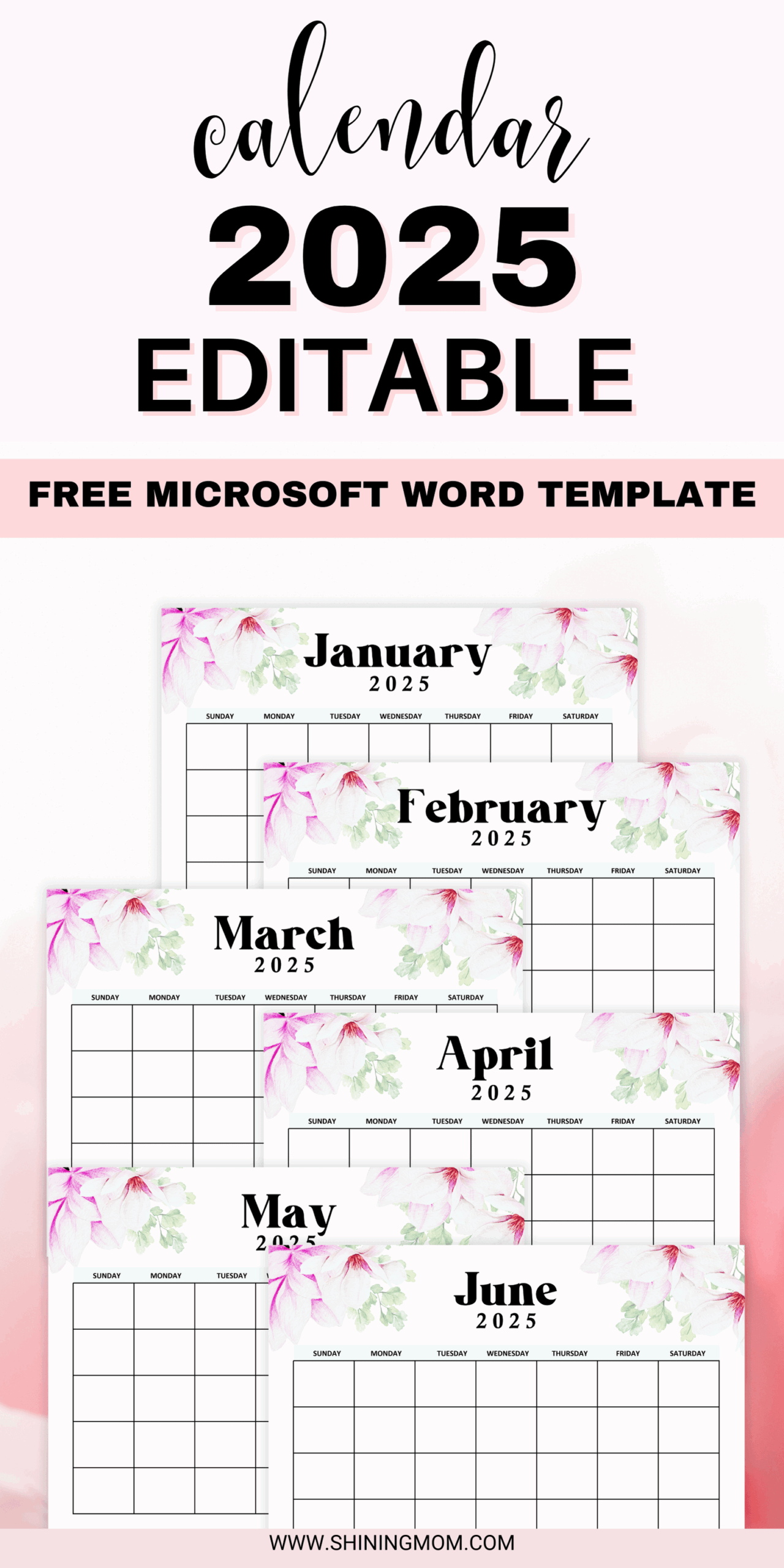 Printable Editable Calendar 2025 Word Jai Parer