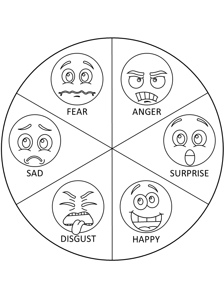 Printable Emotion Wheel Template Printable Emotion Wheel Template