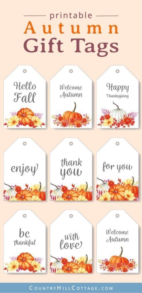 Printable Fall Gift Tags Download Free Autumn Gift Favor Tags 
