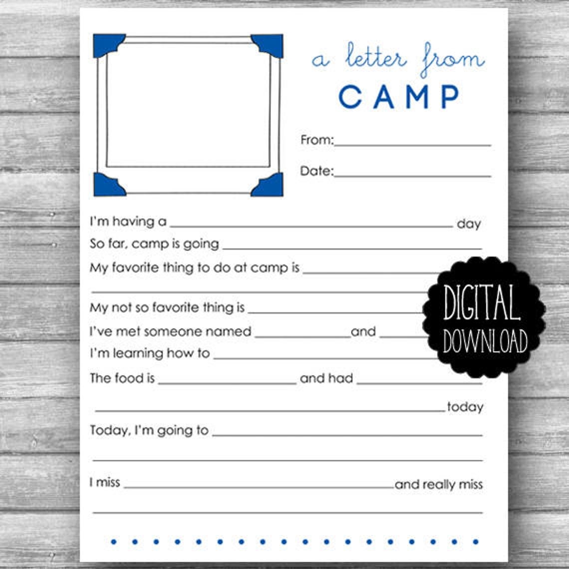 Printable Fill In The Blank Camp Letters Printable Word Searches Printable Fill In The Blank Camp Letters Printable Word Searches