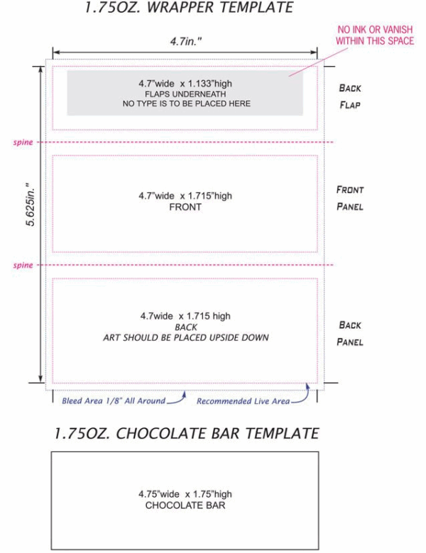 Printable Free Blank Candy Bar Wrapper Template