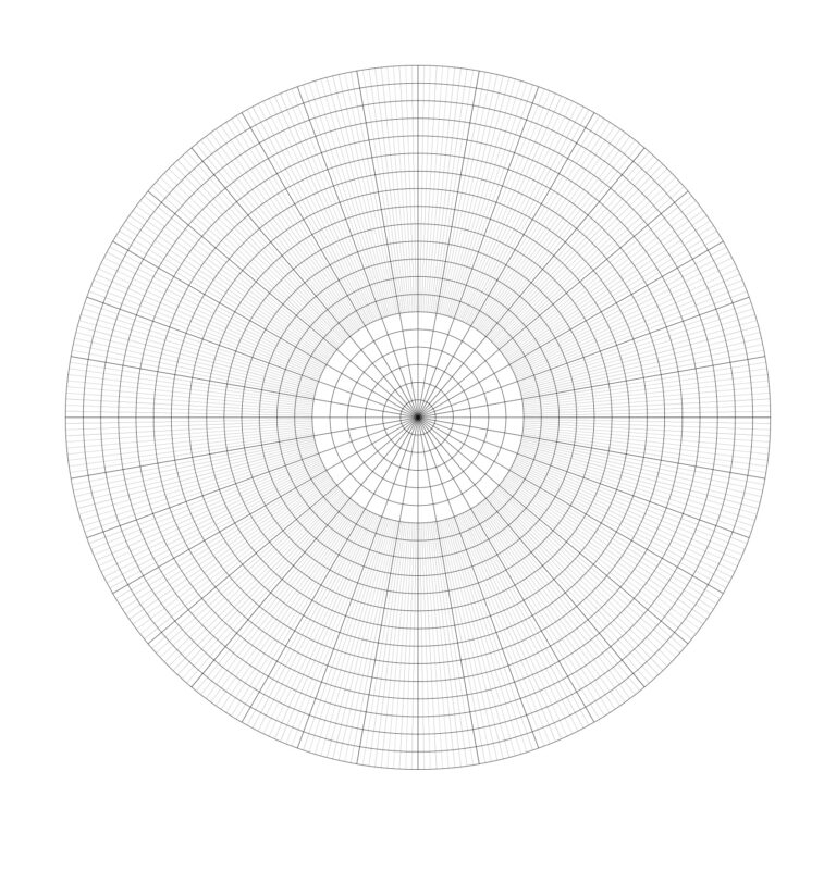 Printable Free Circular Graph Paper Template PDF Printable Free Circular Graph Paper Template PDF