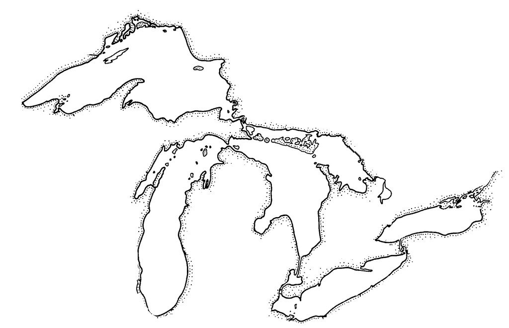 Printable Free Great Lakes Map Antonio J Miele