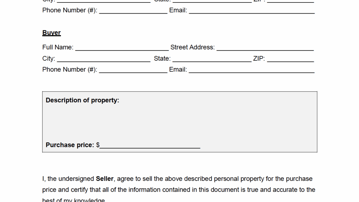 Printable General Bill Of Sale Form Fillable Form 2025