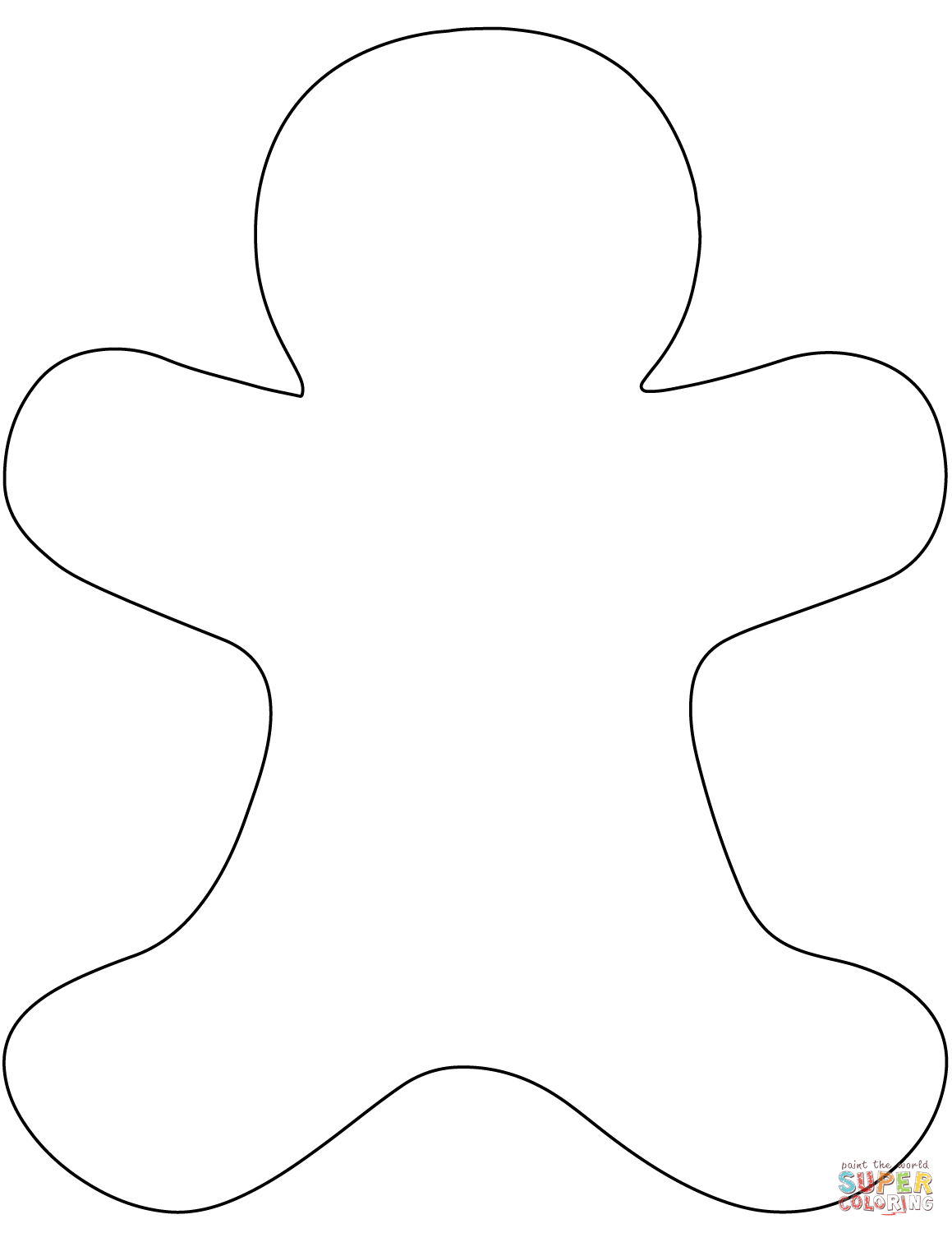 Printable Gingerbread Man Template