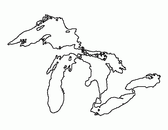 Printable Great Lakes Template Artofit