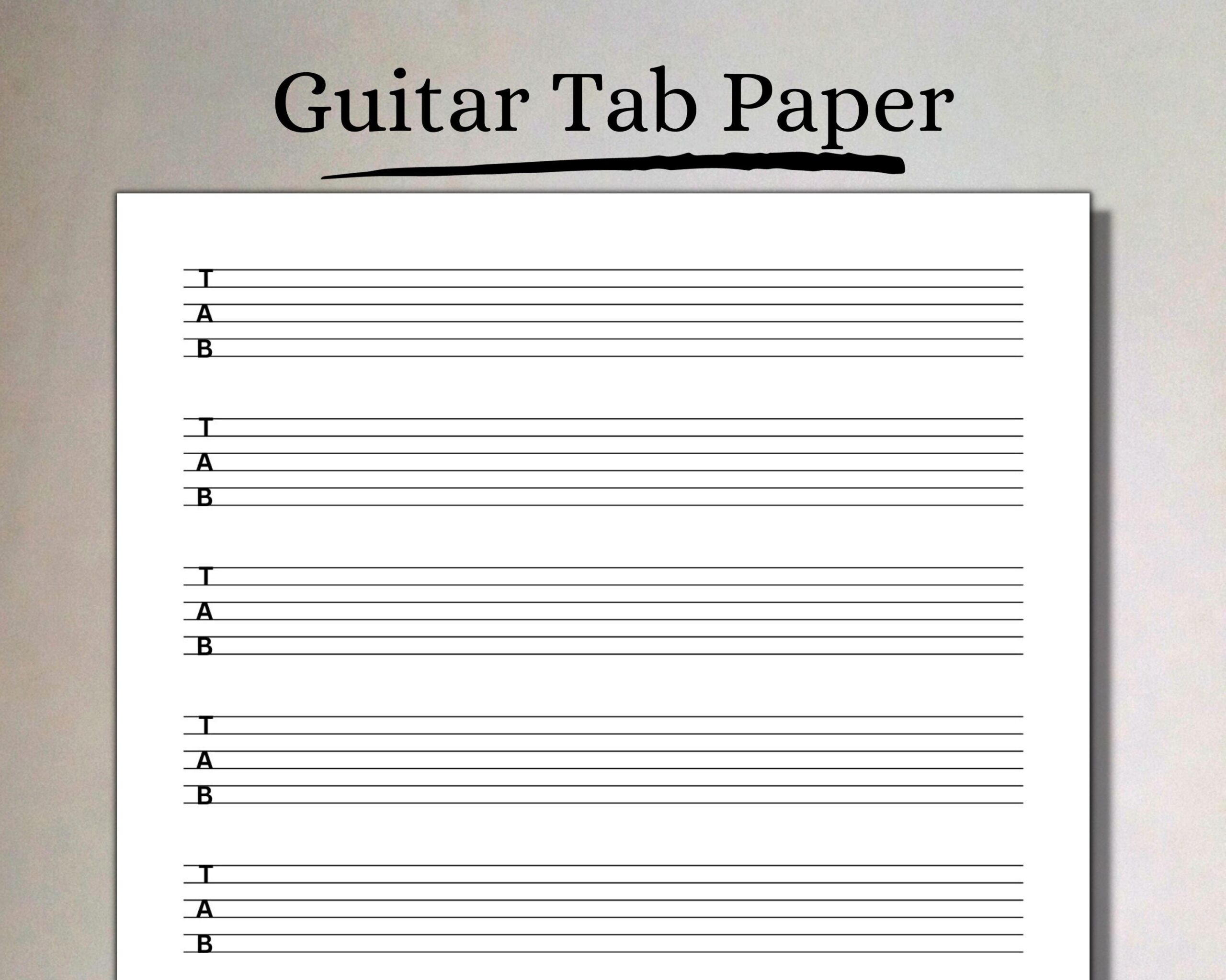 Printable Guitar Tab Paper Printable Blank Tablature Paper For Guitar Printable Guitar Tab Paper Printable Blank Tablature Paper For Guitar
