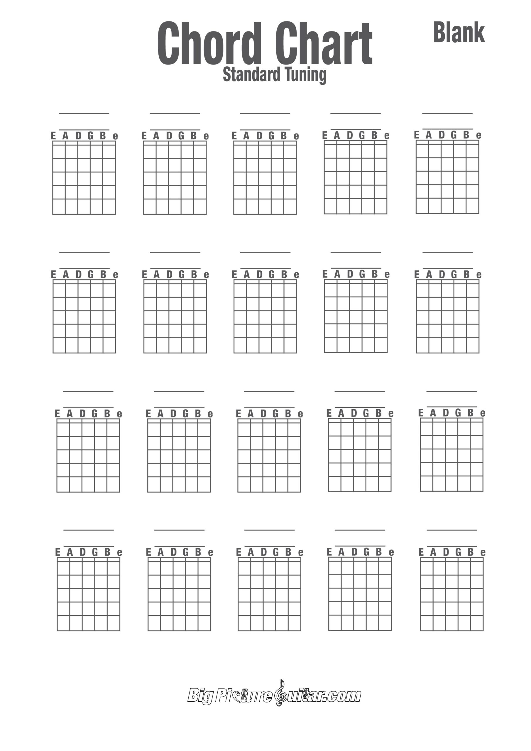 Free Printable Blank Guitar Chord Sheets Free Printable Blank Guitar Chord Sheets