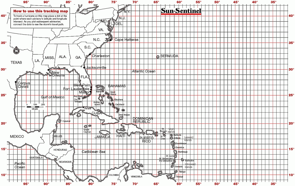 Printable Hurricane Tracking Map