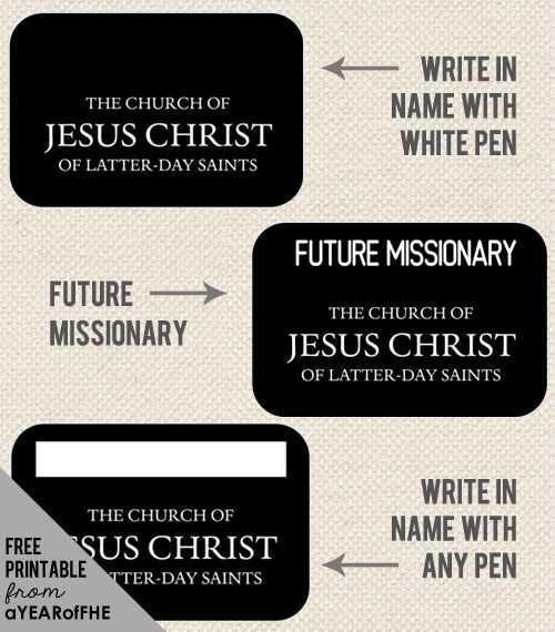 Printable Lds Missionary Name Tag