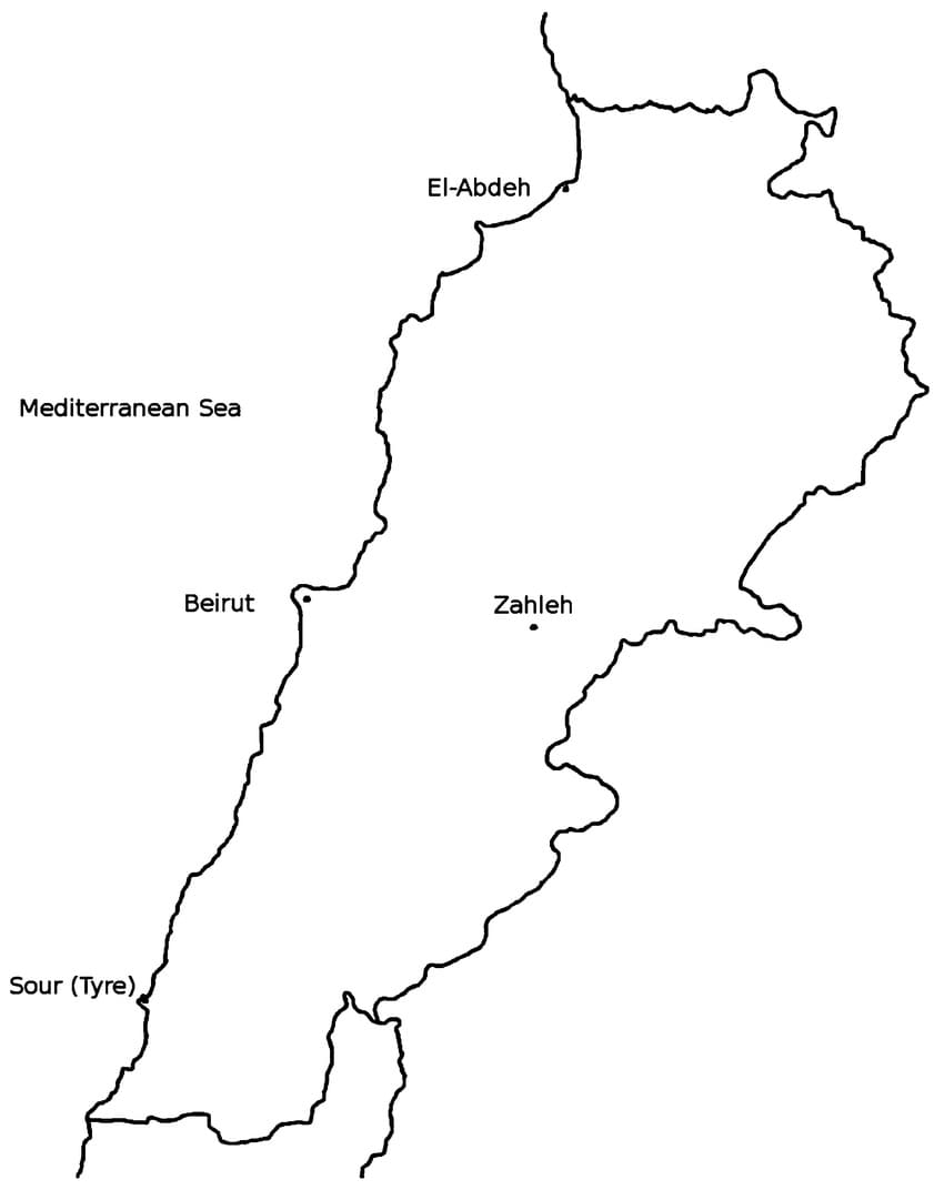 Printable Lebanon Map Location Free Download And Print For You Printable Lebanon Map Location Free Download And Print For You