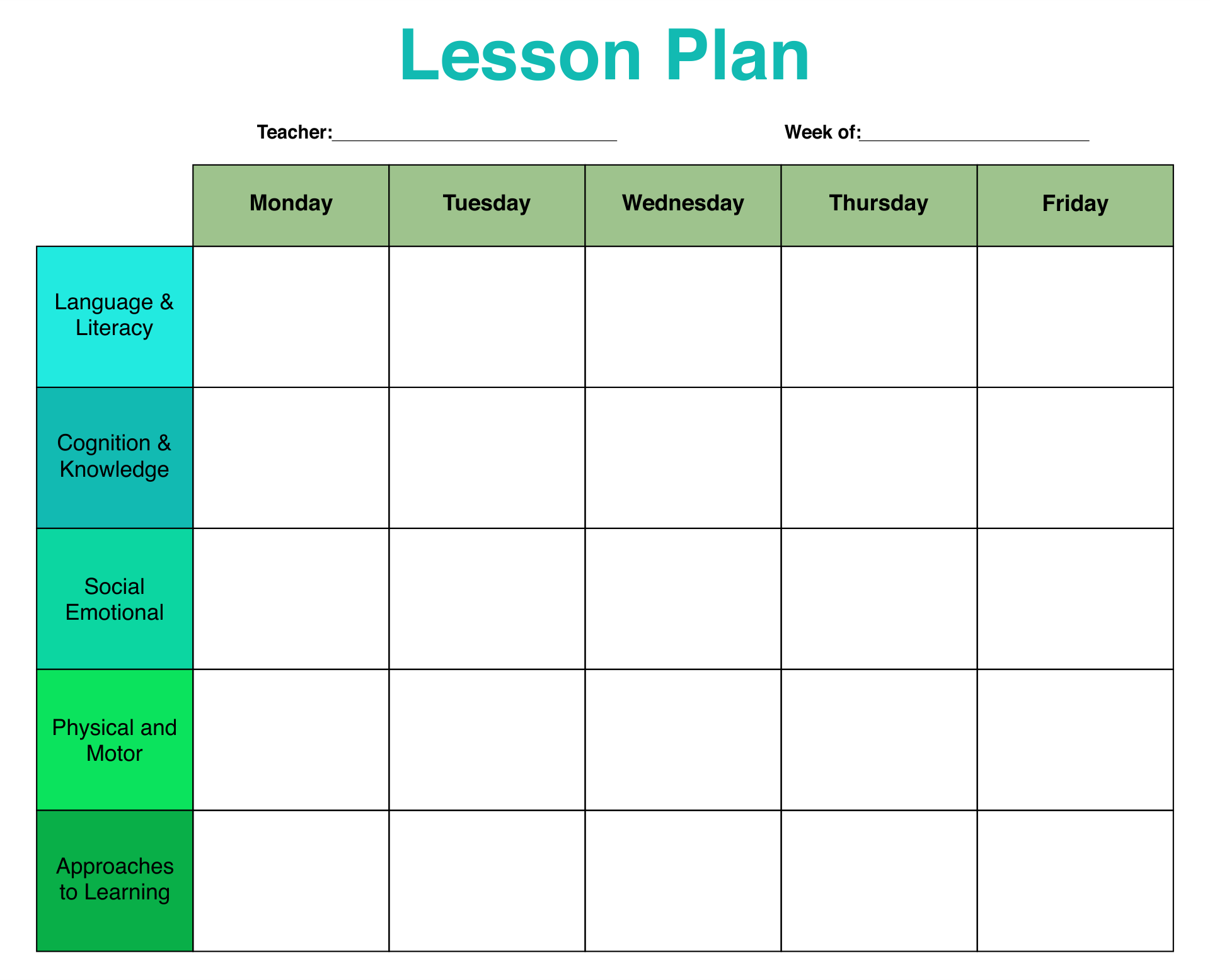 Printable Lesson Plan Printable Lesson Plans