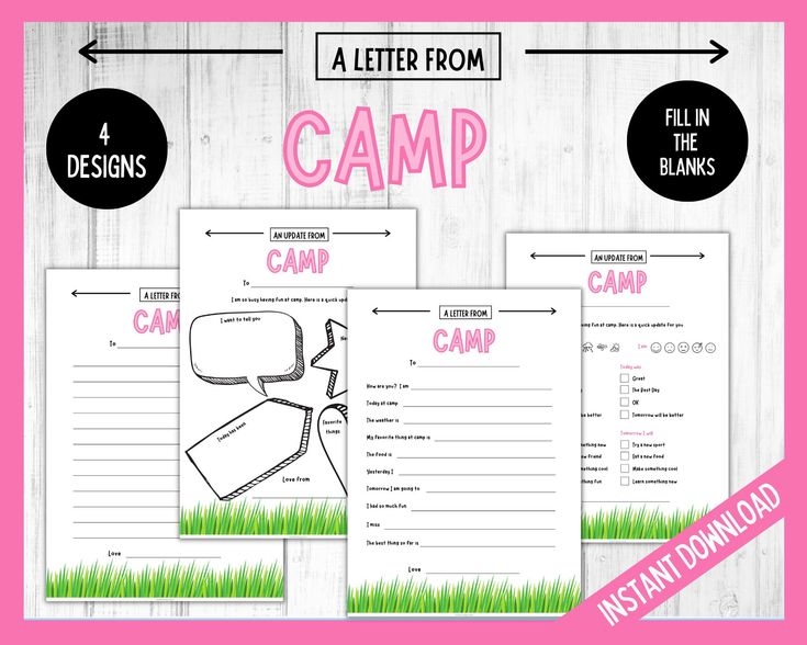 Printable Letter From Camp Summer Camp Stationery Kids Summer Camp Printable Letter From Camp Summer Camp Stationery Kids Summer Camp