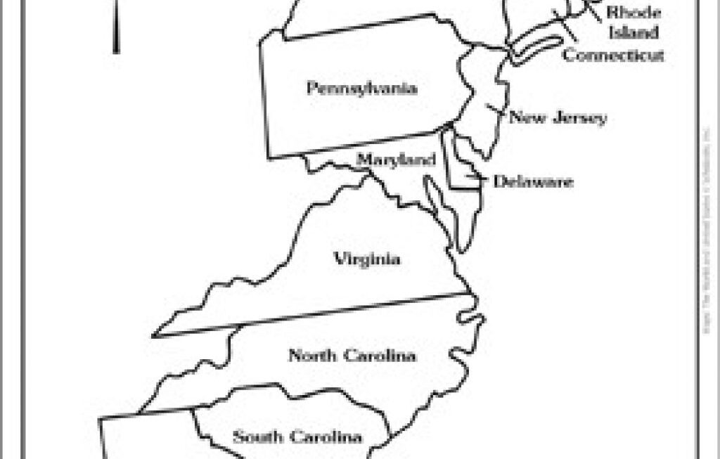 Printable Map 13 Colonies