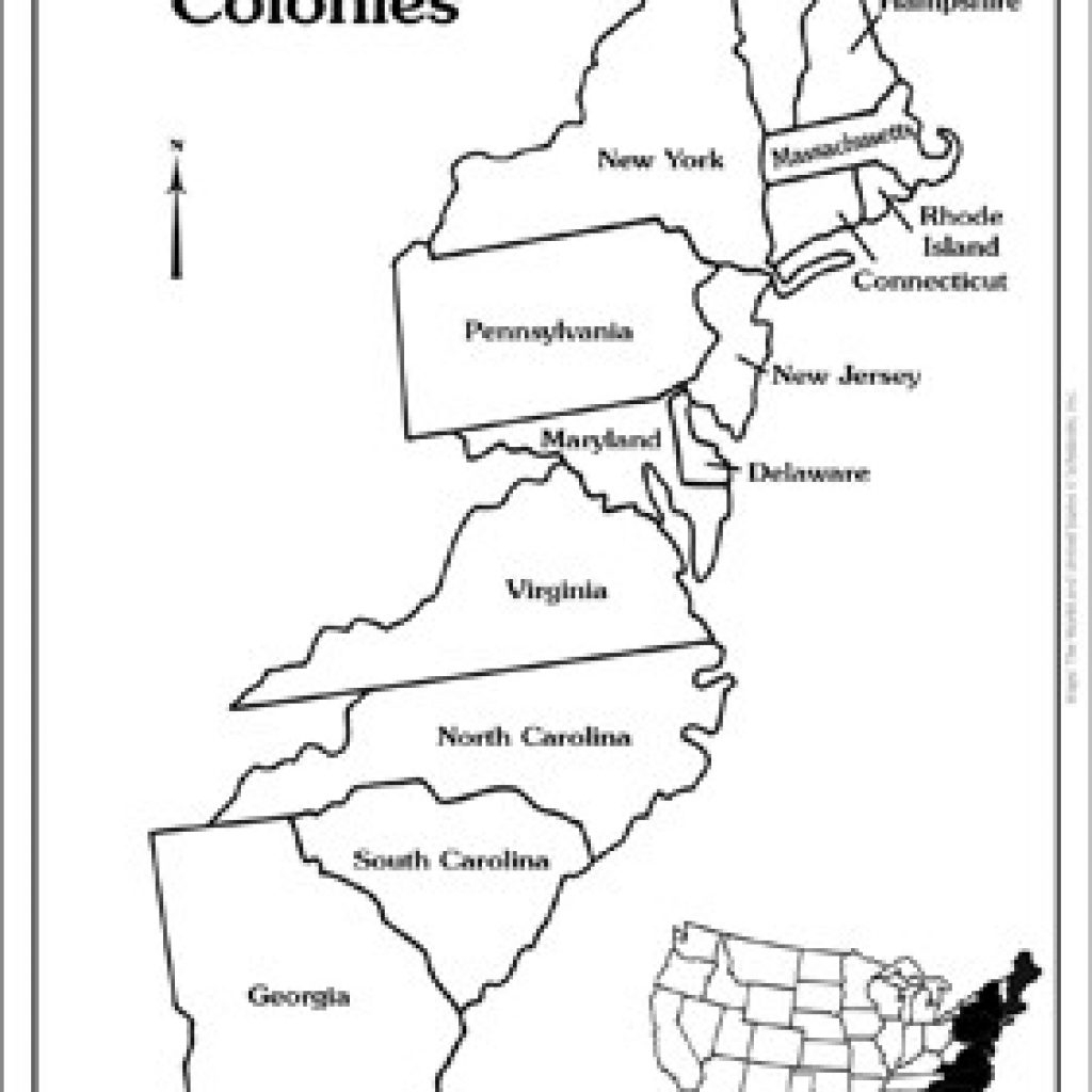 Printable Map 13 Colonies Printable Map 13 Colonies