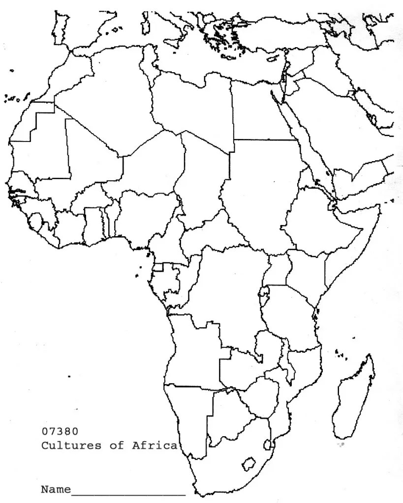Printable Map Of Africa Blank Printable Map Of Africa Blank