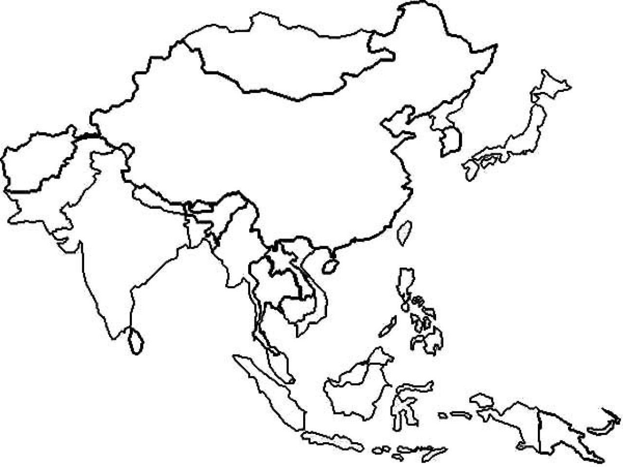 Blank Printable Map Of East Asia Blank Printable Map Of East Asia