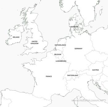 Printable Map Of Western Europe Printable Maps Images