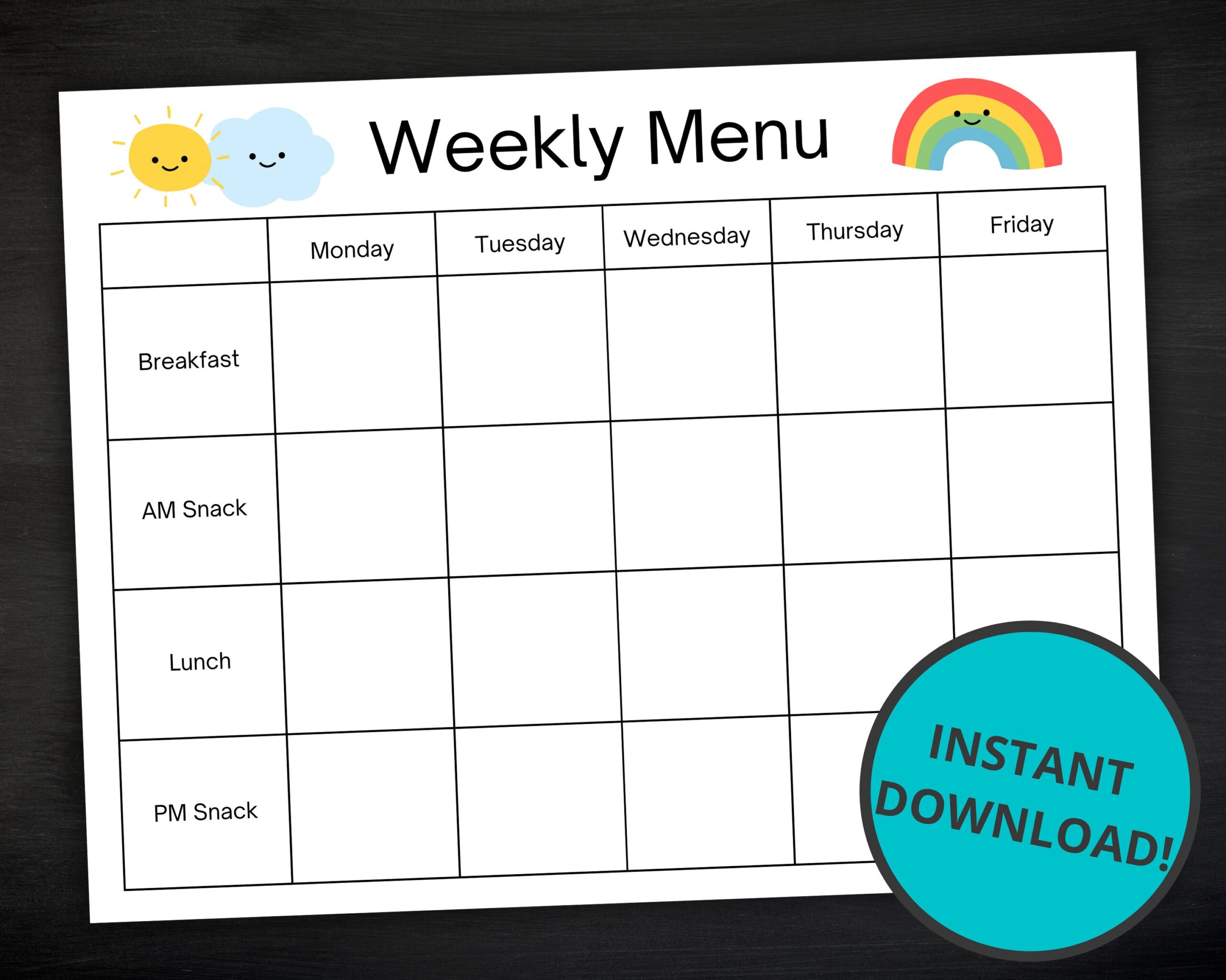 Printable Menus Daycares Printable Menus Daycares