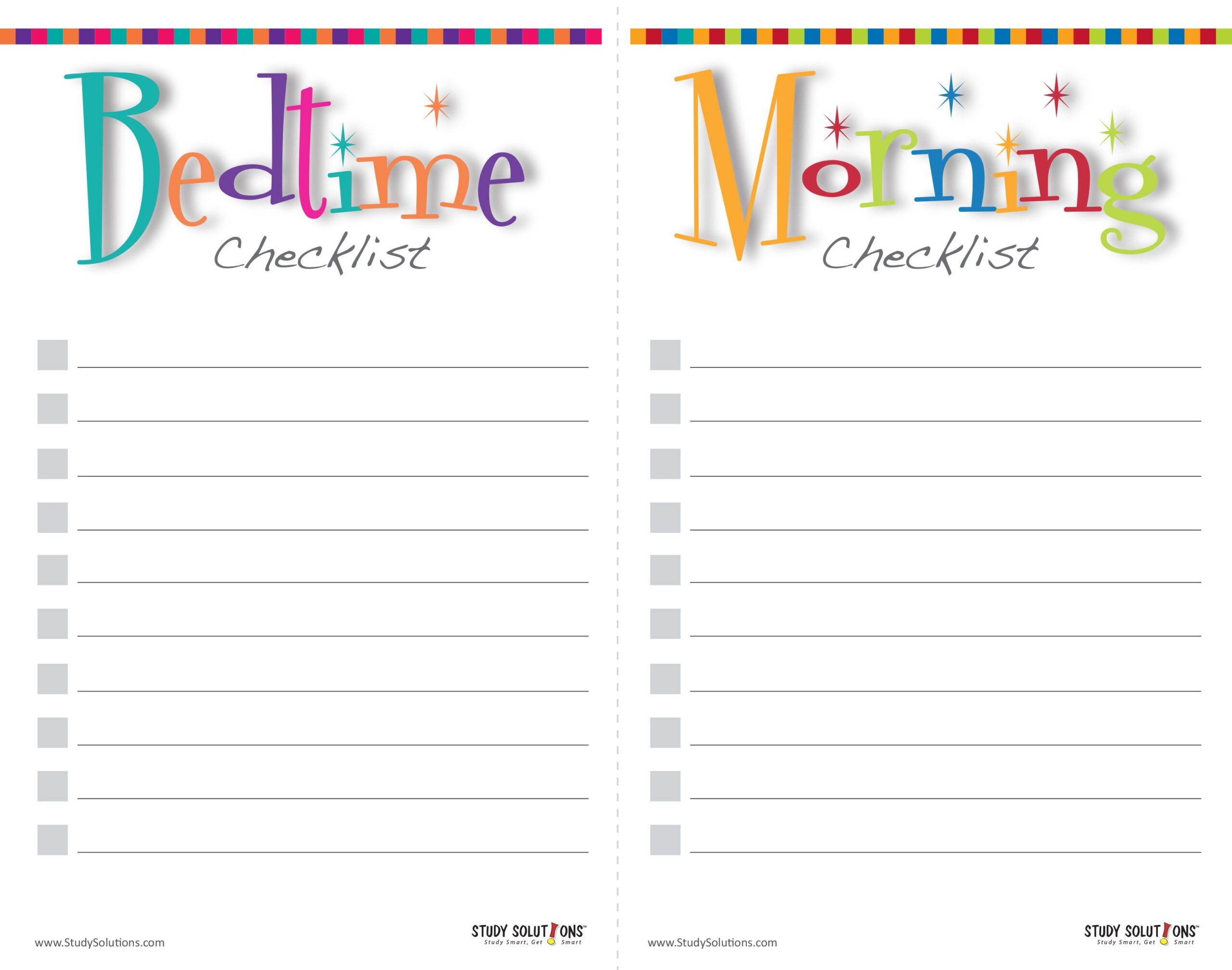 Printable Morning Routine Checklist