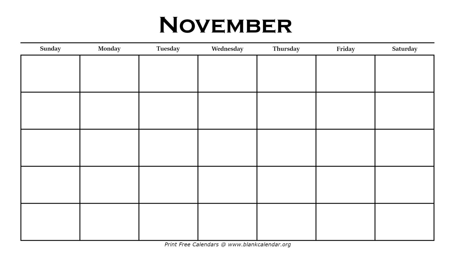 Printable November Calendars Blank Calendar Printable November Calendars Blank Calendar