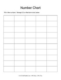 Printable Blank Chart With 50 Boxes