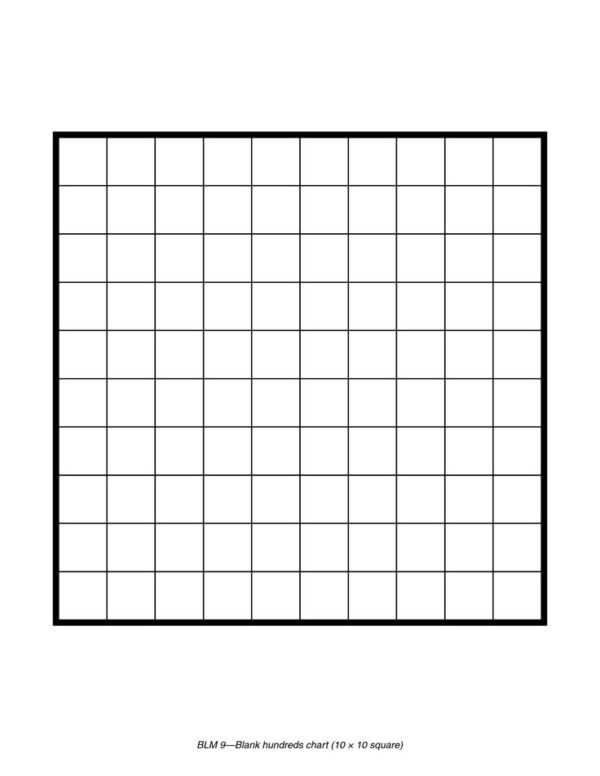 Board With 100 Blank Squares Printable
