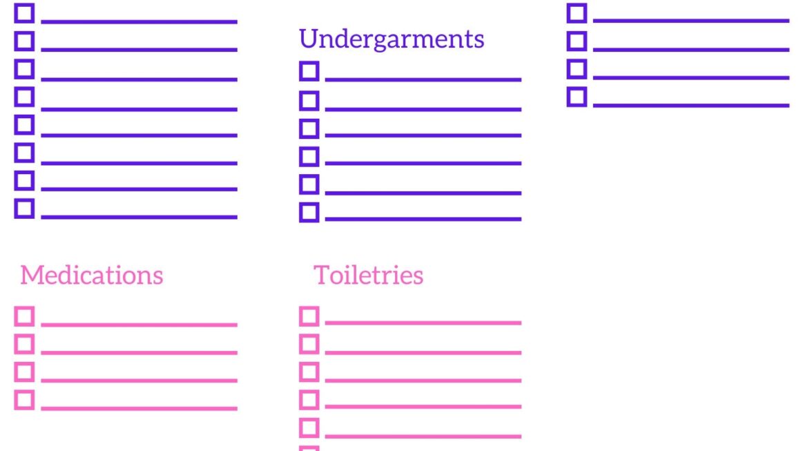 Printable Packing Checklist blank Vacation Packing List Printable