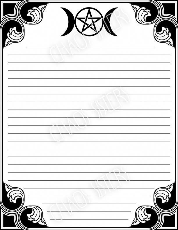 Printable Pages For Book Of Shadows Printable Templates Free