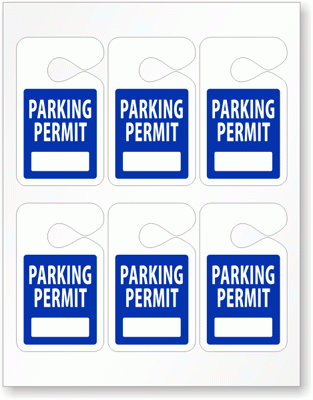 Printable Parking Hang Tags Eden Escape