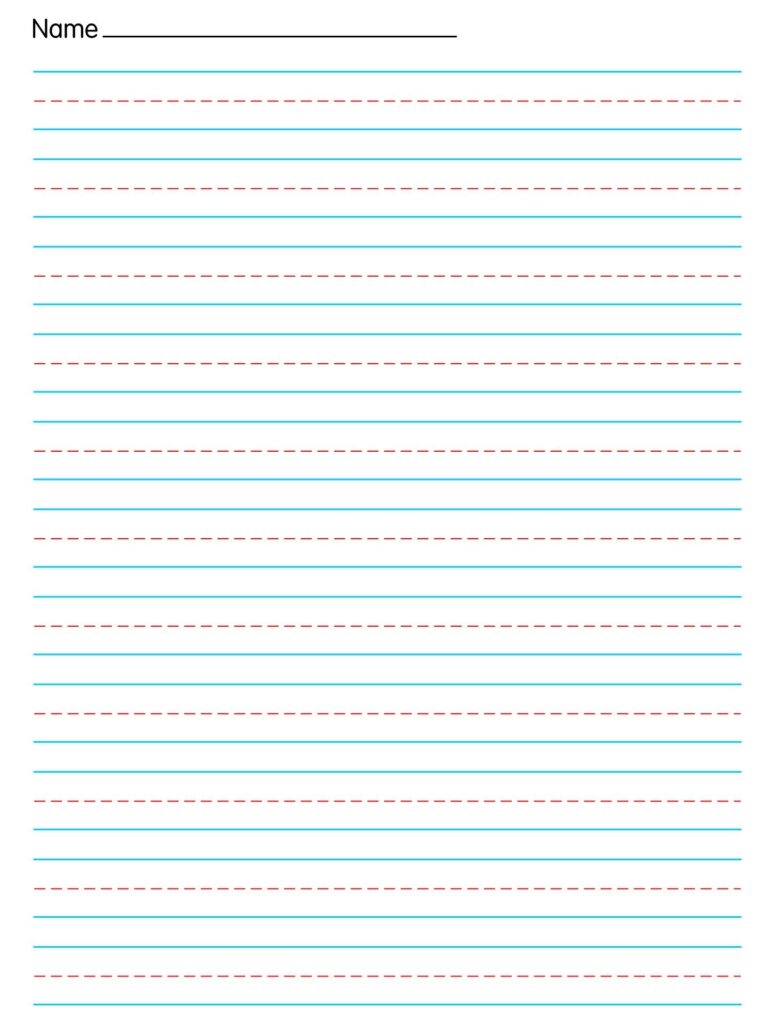 Printable Primary Writing Paper Template Printable JD