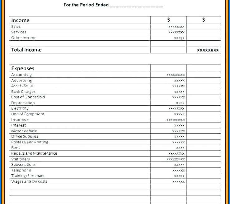 Printable Profit And Loss Form Printable Forms Free Online