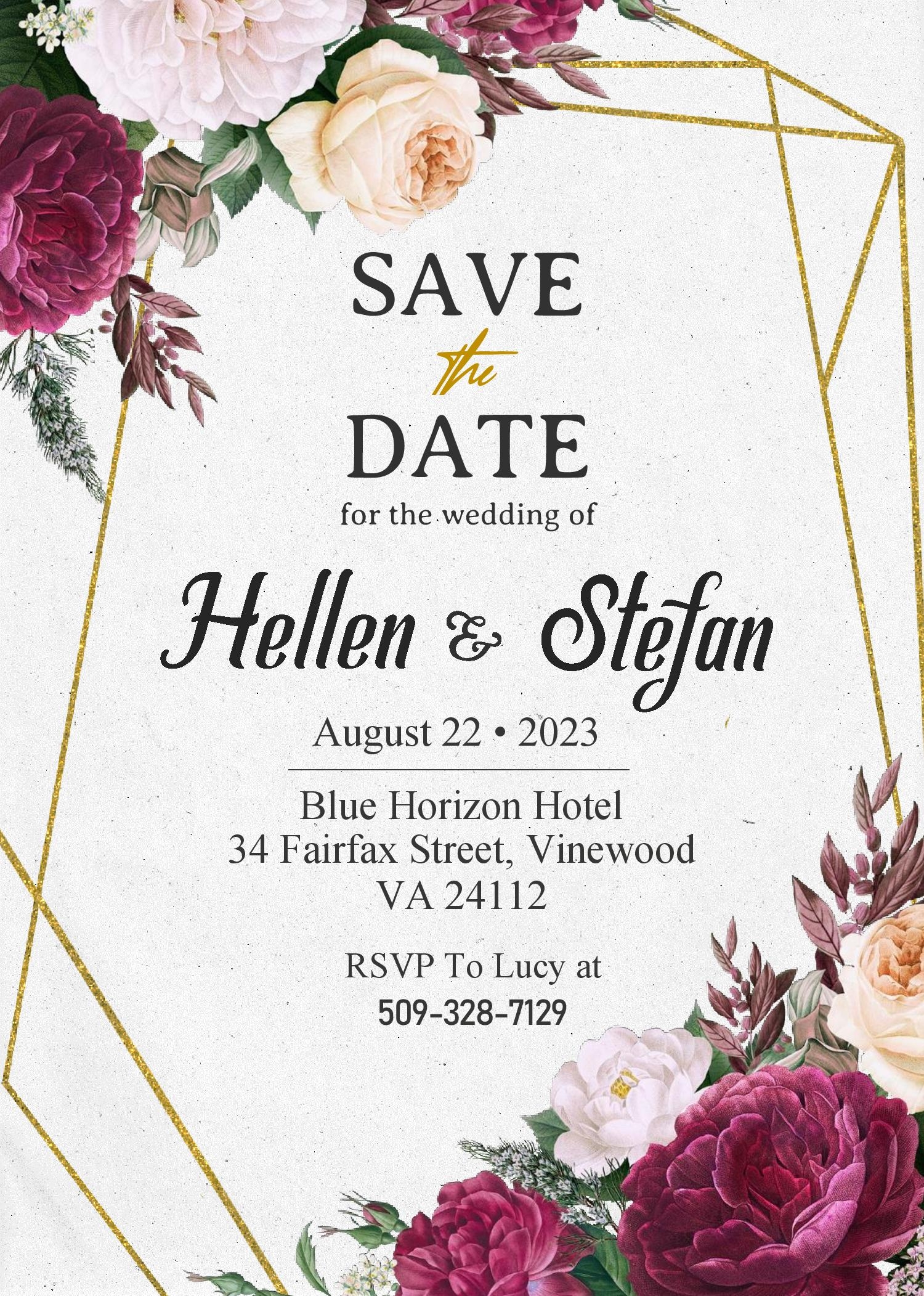 Printable Save The Date Invitations Printable Save The Date Invitations