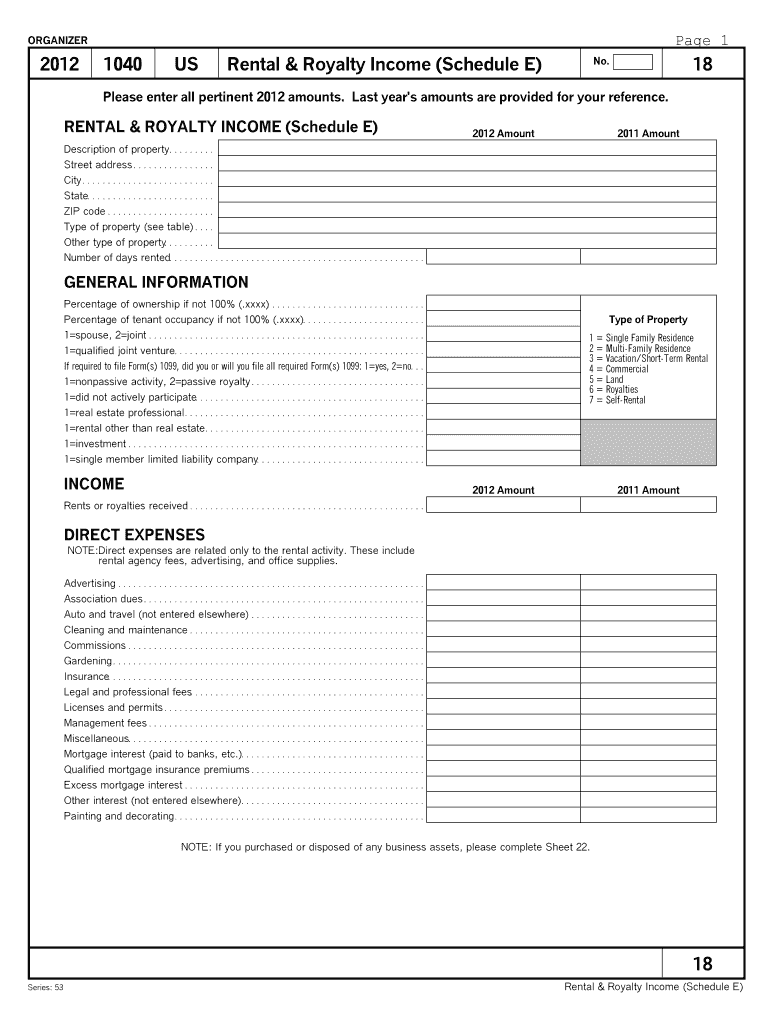Printable Schedule E Tax Form Printable Forms Free Online Printable Schedule E Tax Form Printable Forms Free Online