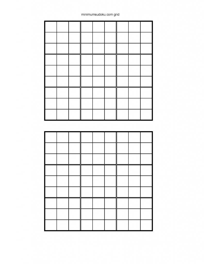 Printable Sudoku Grids Blank 4 Per Page Printable Sudoku Free