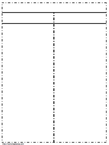 Blank T Chart With Lines Printable Free Blank T Chart With Lines Printable Free