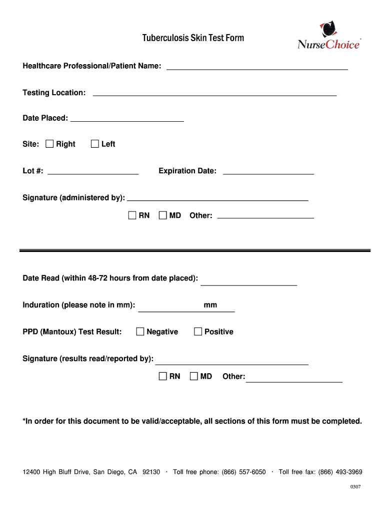 Printable Tb Skin Test Form Printable Form 2024 Printable Tb Skin Test Form Printable Form 2024