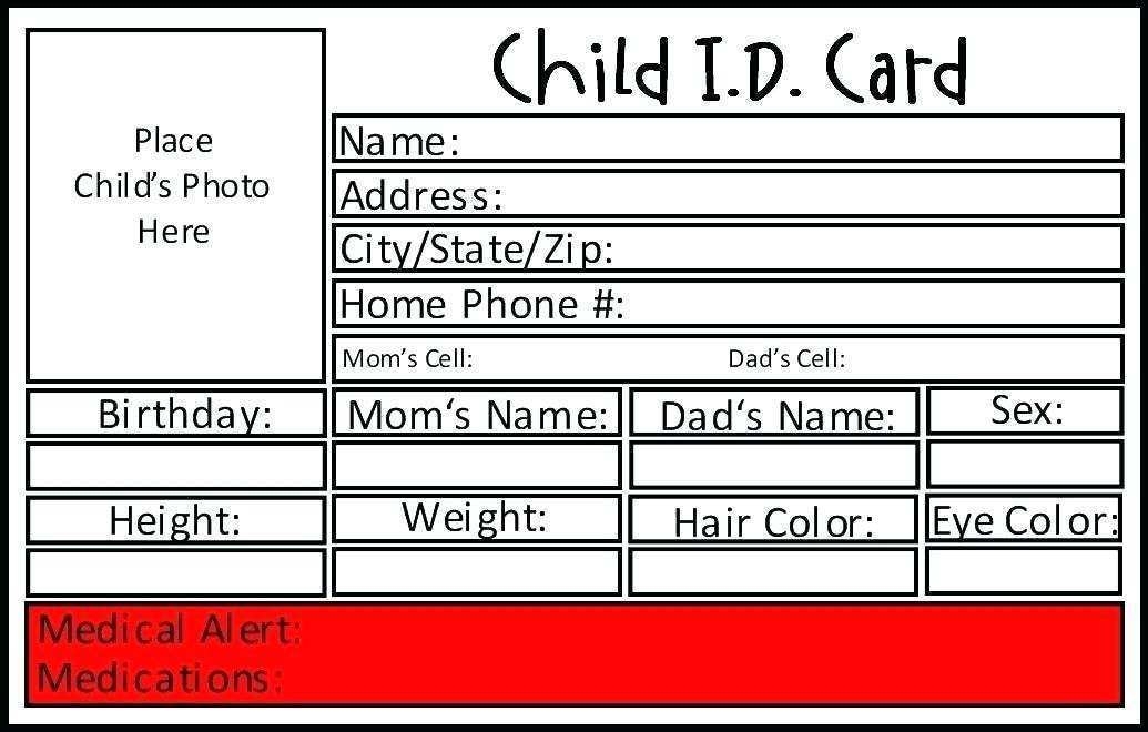 Printable Temporary Id Template