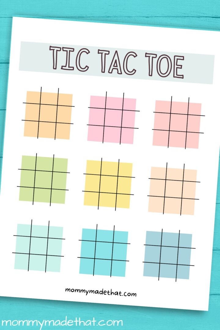Blank Red Tic Tac Toe Board Printable
