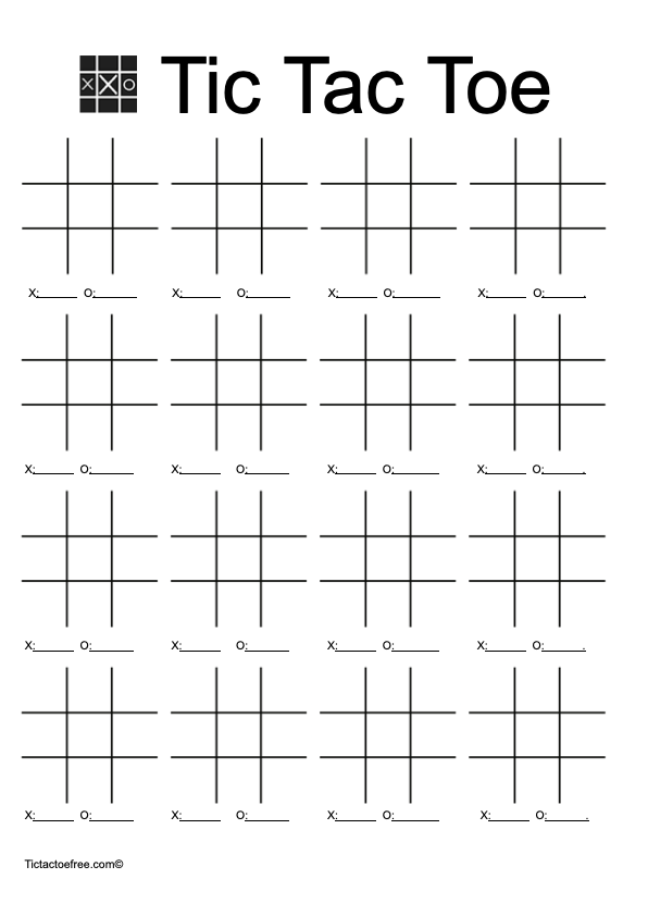 Printable Tic Tac Toe Sheets Download Free Boards To Play