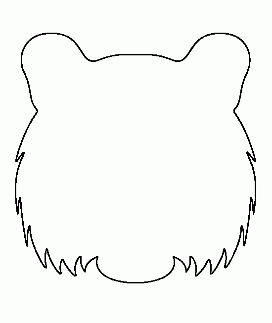 Printable Tiger Head Template
