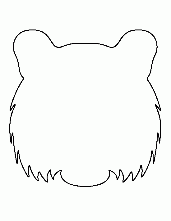 Printable Tiger Head Template Printable Tiger Head Template