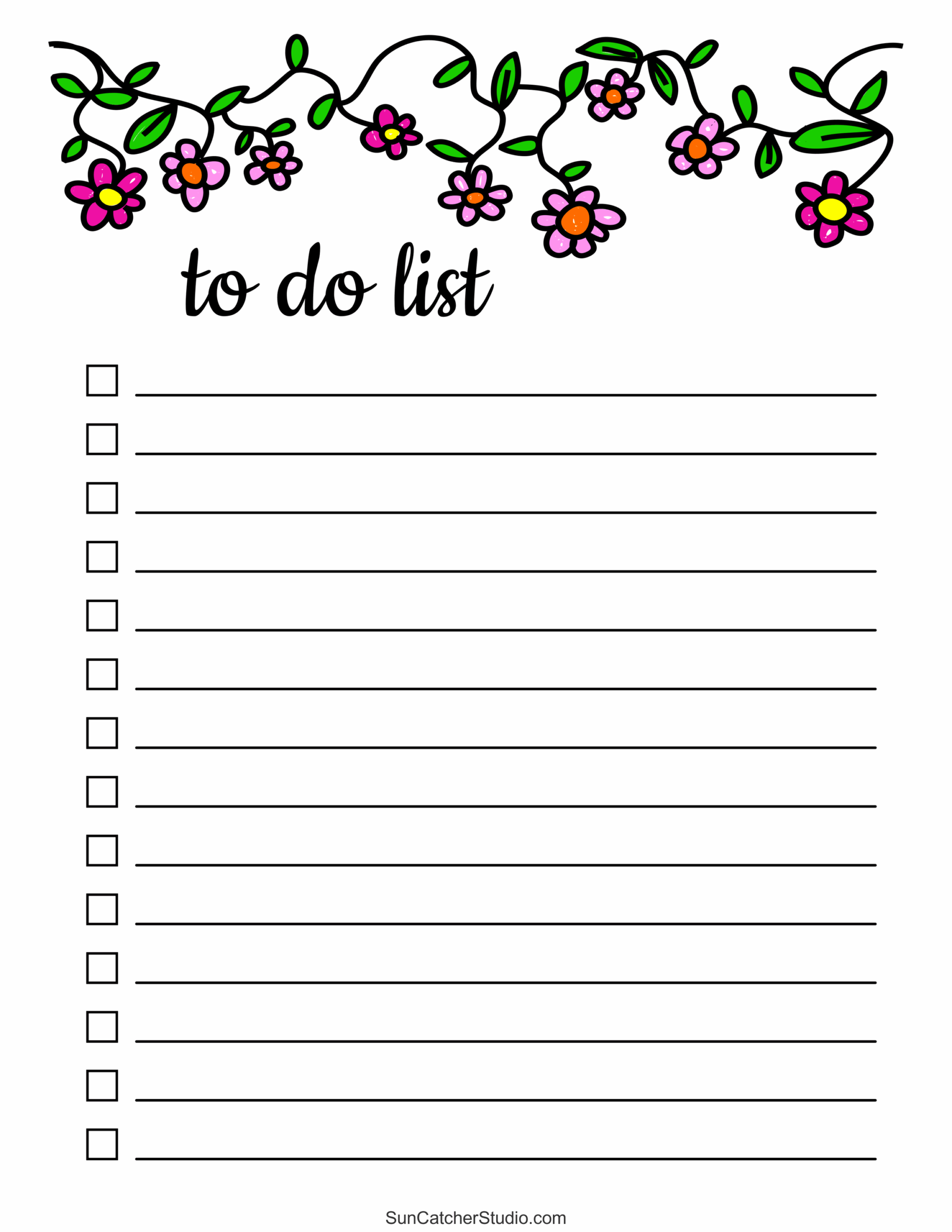 Printable To Do List Pdf