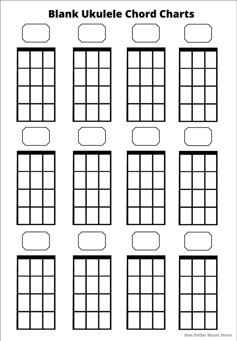 Printable Ukulele Chord Chart Printable Ukulele Chord Chart