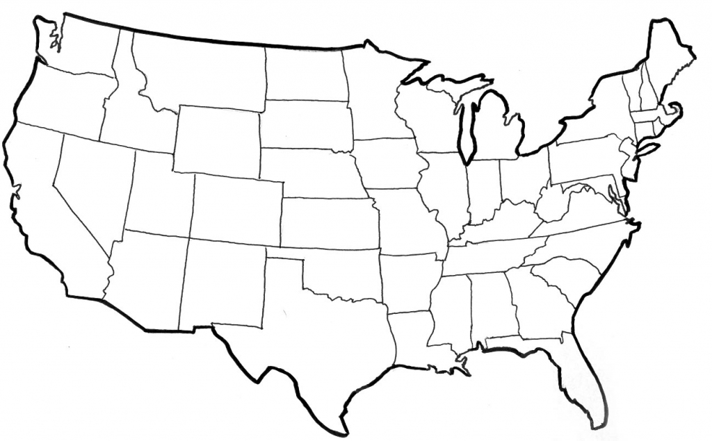 Printable United States Map Blank