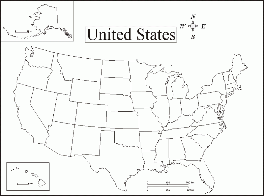 Blank Usa Map For Kids Printable Blank Usa Map For Kids Printable